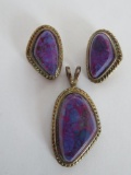 Lovely set of pendant and earrings, 925, DTR Jay King design