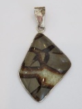 Charles Albert sterling silver pendant, 2 1/2