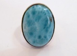 925 ring, blue stone, size 9 1/2