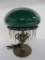 Emerald green mushroom shade table lamp