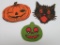 Three Halloween invitation decorations, paper, 3