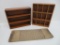 Wooden cigar mold and two display boxes