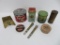 Vintage tin lot, nine pieces