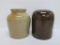 Two stoneware jars