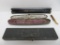 Lovely MOP fountain pen, early glasses, and leg pocket knife