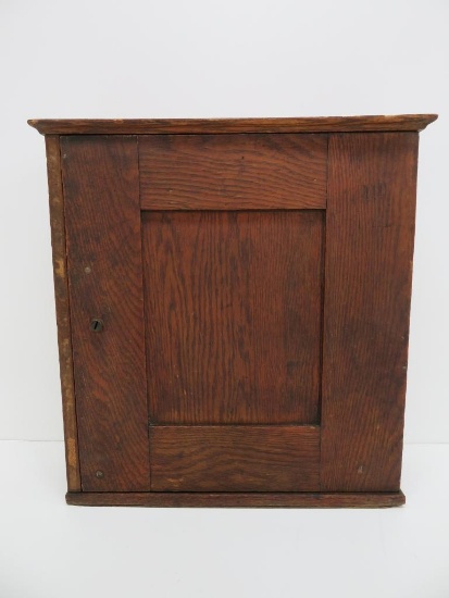 Oak key cabinet, single door