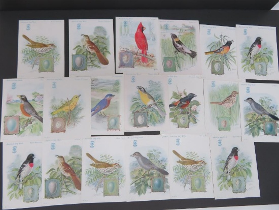 19 Vintage Singer Sewing Machine Cards, birds, 4 1/2" x 6"