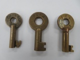 Three Railroad keys, 2