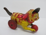 Marx tin cat with ball mechanical toy