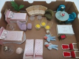 About 30 pieces of Mid Century Modern doll house furniture