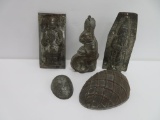 Tin chocolate molds, Santa and Easter