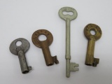 Four Railroad keys