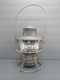 1925 Armspear Mfg Railroad Lantern, Erie, clear globe, 9 1/2