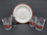 Pennsylvania Railroad glassware and plate