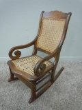Caned Seat Child Rocking Chair