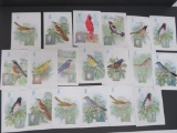 19 Vintage Singer Sewing Machine Cards, birds, 4 1/2