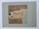 Gustav Klimt print, The Kiss, 16