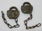 Two Adlake locks with no keys