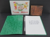 Teenie Weenie silk screen, Oconomowoc canning company label print block and history