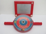 Original Ohio Art Etch A Sketch and Milton Bradley Tussle games