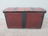 1864 Immigrant Trunk, stencil and dovetailed, attributed to Norwegian origin