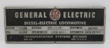 General Electric Diesel Electric Locomotive metal sign, 14