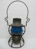 Dressel Railroad Lantern, blue globe, Soo Line Wabash RY, 9