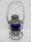 IC Railroad lantern, cobalt globe, 9 1/2