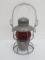 Adlake Kero, K & I T Railroad Lantern with ruby globe