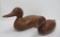 Two wooden duck decoys, glass eyes, 16