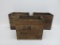 Three Folding wooden crateson