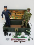 GI Joe Foot locker, two figures and accessories