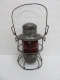 Adlake Kero IHB Railroad lantern with ruby globe