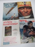 Four vintage Sports Illustrated Magazines, 1954 issue 4 and 7, 2nd Anniversary and Oct14, 1963