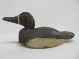 Vintage Wooden Duck decoy, glass eyes, 14