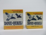 Two Vintage Winchester boxes of Dove & Quail shotgun shells, 12 and 20 GA