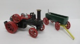 Pioneers of Power cast iron steam tractor and water wagon toy