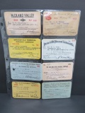 eight Railroad passes, early 1900's, 4