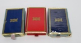 Three single decks of Frisco playing cards, Railroad cards