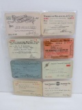 Eight Railroad passes, early 1900's, 4