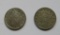 Two 1883 Liberty Nickels, cents and no cents