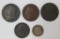 Queen Victoria and Regina coins, five coins