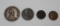 Four Patriotic and Fraternal tokens