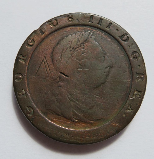1797 Britannia, Georgius III DG Rex, 1 1/2"