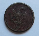 1863 Civil War Token, eagle front, Barton Washington Co Wis, John Reisse