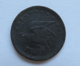 1863 Flying Eagle Civil War Token, Bellack Grocer Watertown, Wis