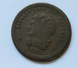 1863 Liberty and No Slavery Civil War Token, Union For Ever