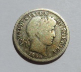 1896 S Barber dime