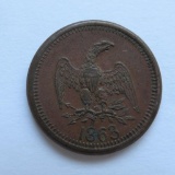 1863 Eagle Civil War Token, I. Teller, Milwaukee Wis