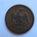 1863 Civil War Token, A.H. Steinmann Grocer Millinary, Milwaukee Wis